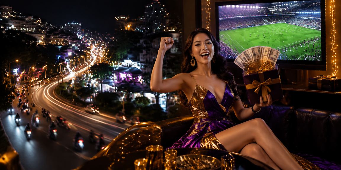 Ánh đèn neon sòng bài rực rỡ tại Đà Lạt về đêm với bầu không khí huyền bí